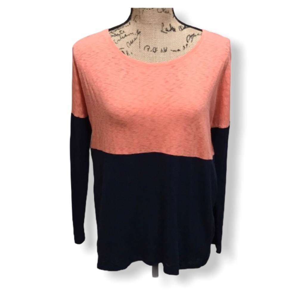 {J.Crew Factory} Varsity Colorblock Long Sleeve Knit